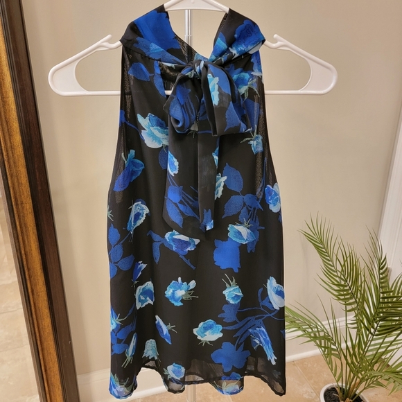 Pink Tartan Silk Halter Tie Blouse - Picture 4 of 6